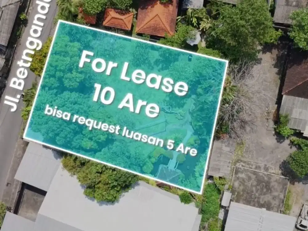 Lahan Istimewa DISEWAKAN di SANUR