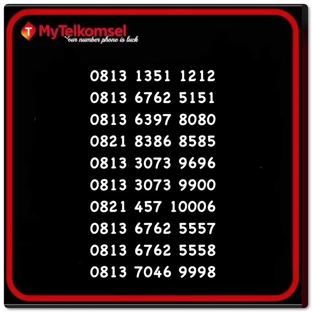 Nomer cantik/perdana cantik telkomsel