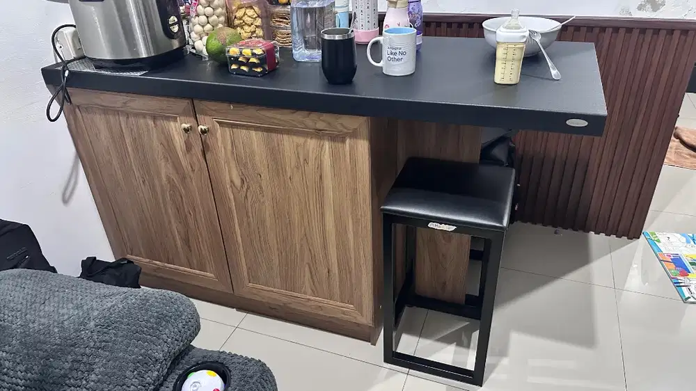 Meja makan kitchen island meja bar informa jual murah bonus kursi bar