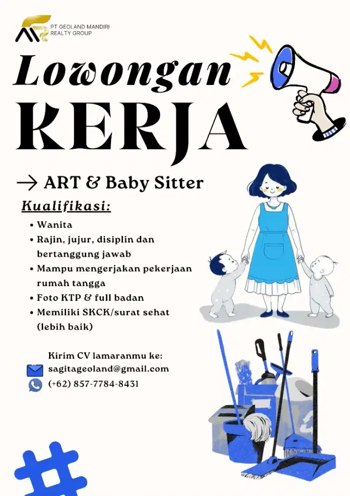 Lowongan Pekerjaan ART & Baby Sitter