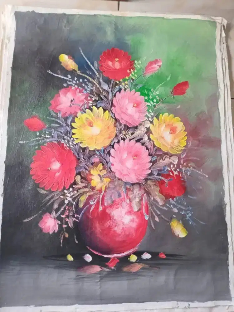 Lukisan bunga mawar