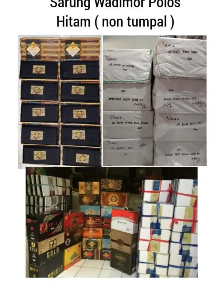 Grosir sarung wadimor motif polos hitam