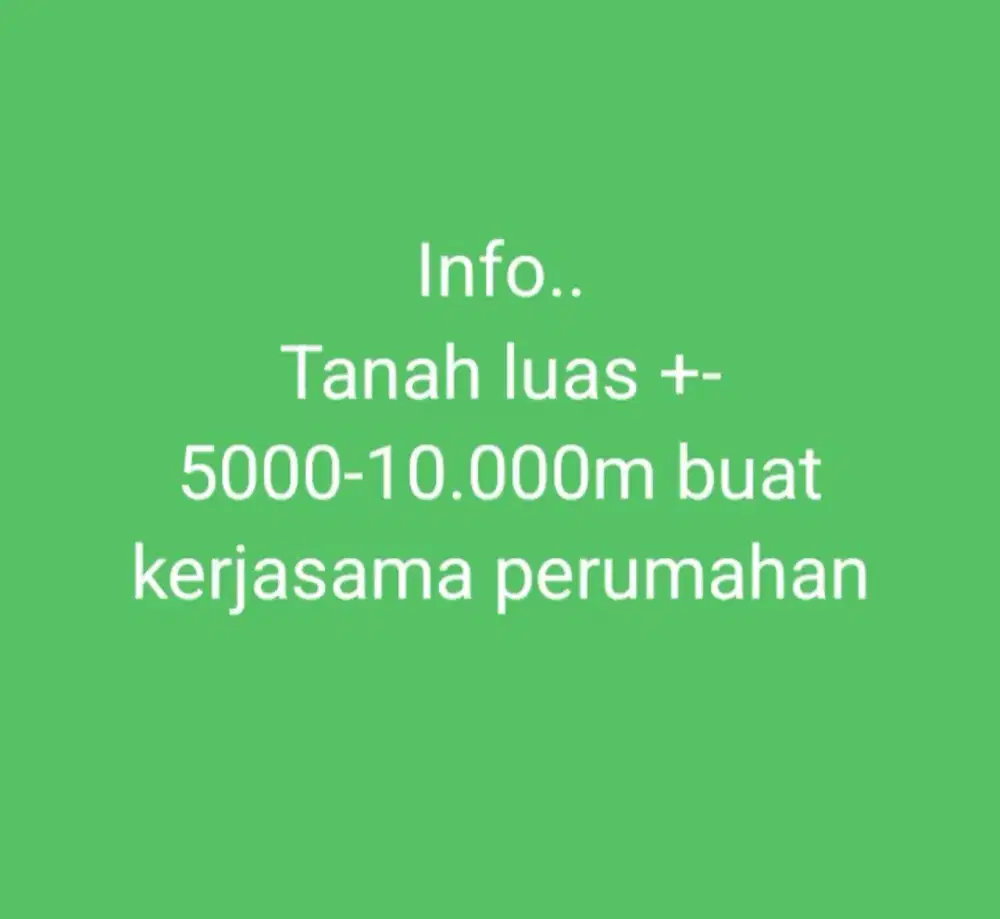 Cari tanah buat kerjasama