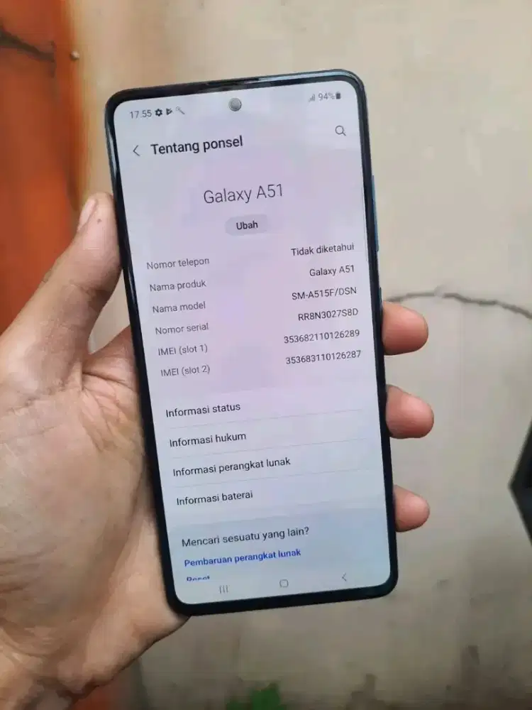 SAMSUNG GALAXY A51
RAM 6/128