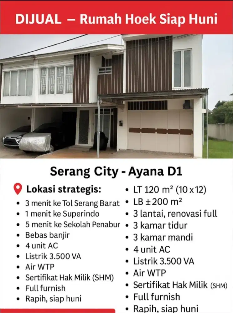 Rumah Dijual (Daerah Kota Serang - Provinsi Banten)