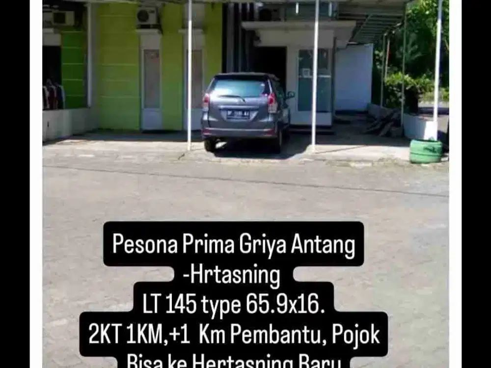 Pesona Prima Griya Antang -Hrtasning 
LT 145 type 65.9x16.
2KT 1KM,+1  Km ART, Pojok
Bisa ke Hertasning Baru
Bisa Ke Tamanggapa Raya
Rp. 1.350 Mlyr