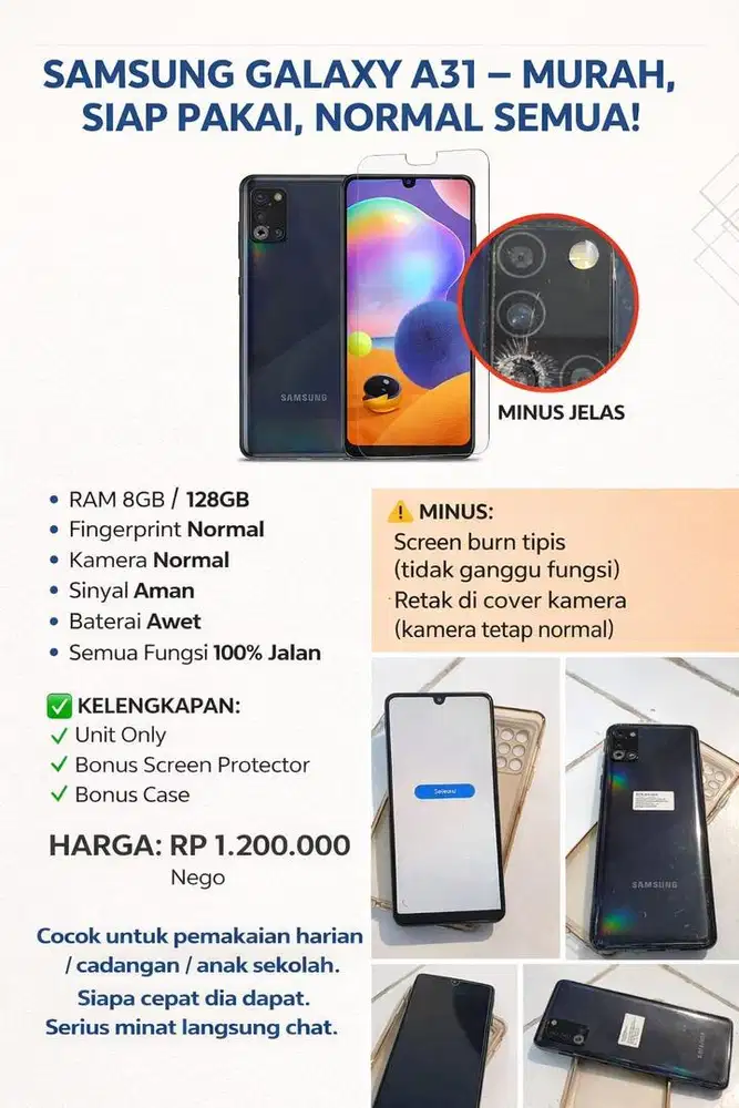 Hp Samsung A30 bekas