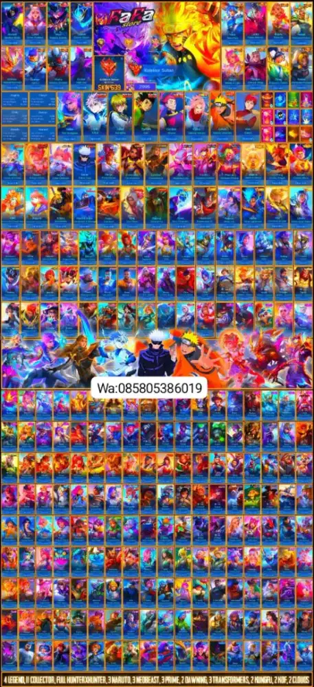 Ready akun ml kolektor jugan