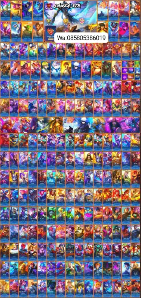 Jual akun ml kolektor juragan murah & aman terpercaya