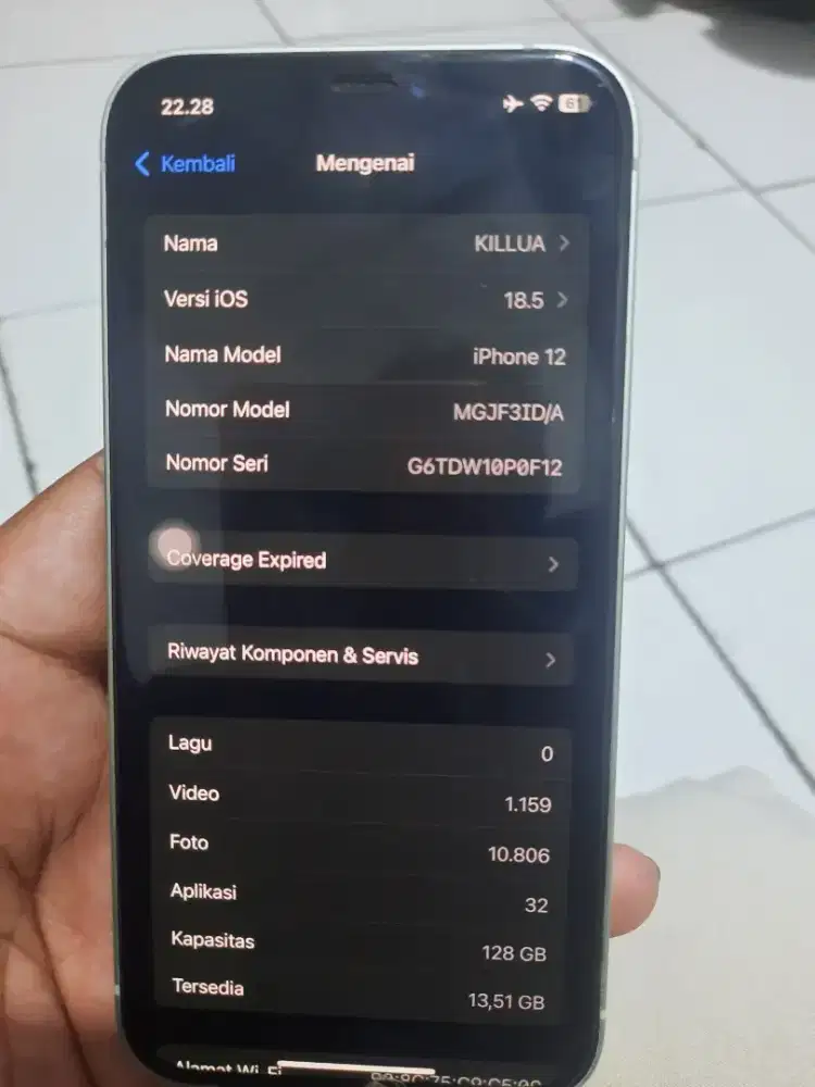 iphone 12 128gb batangan