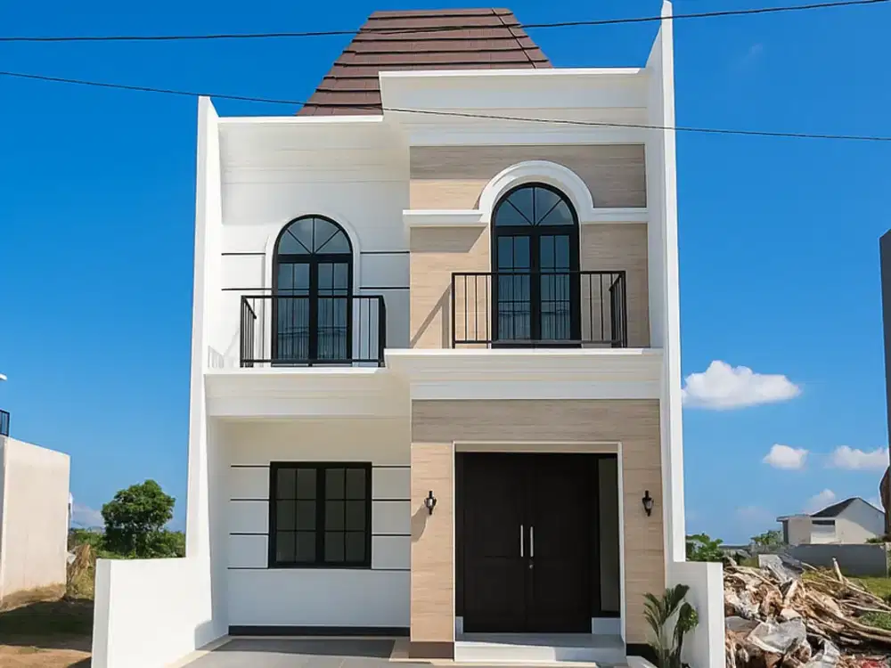 American Modern House dengan Balkon View Gunung 180°