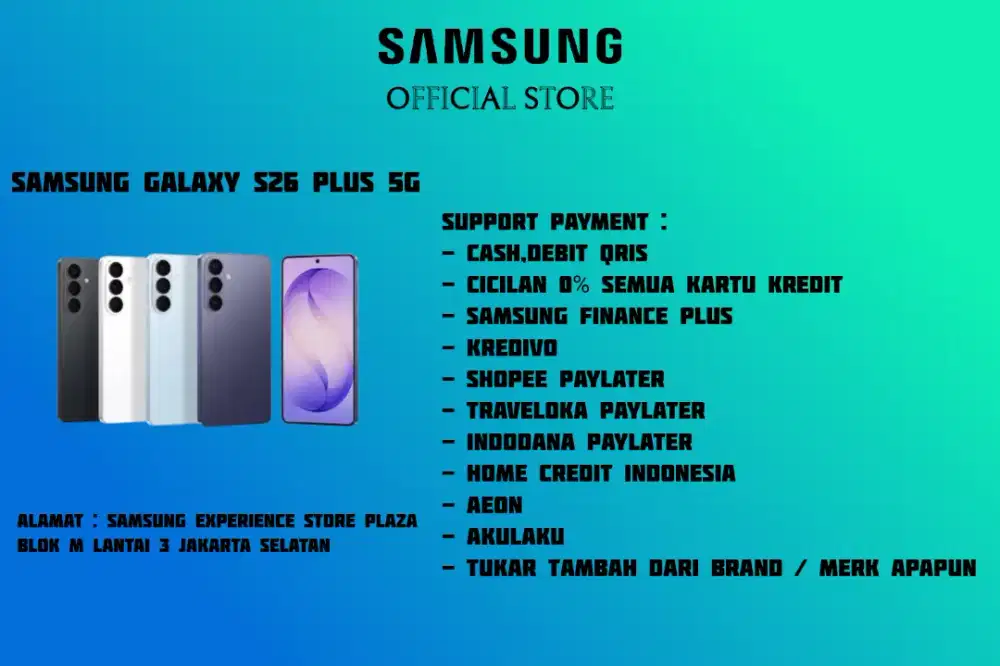 Pre Order Samsung Galaxy S26 Plus 5G 512GB Garansi Resmi SEIN