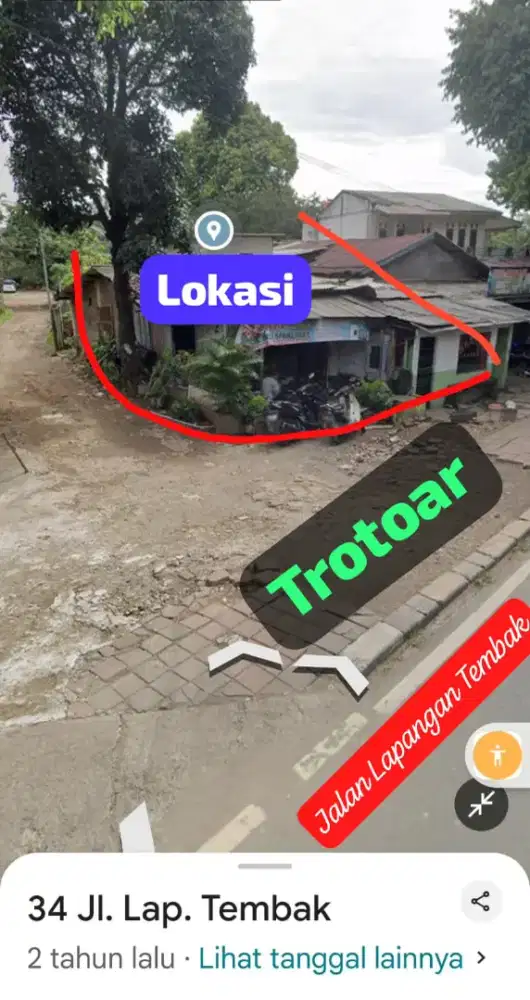 Jual Cepat BU Strategis Pinggir jalan Raya Lapangan Tembak samping Tol