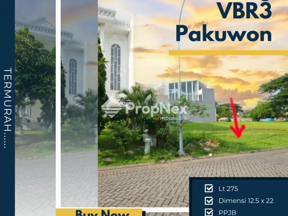 MURAH KAVLING PAKUWON VBR VILA BUKIT REGENCY 3 dkt GRAHA DARMO PERMAI