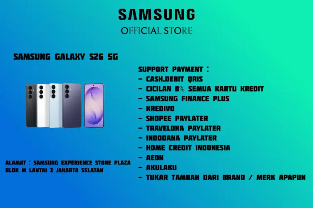 Pre Order Samsung Galaxy S26 5G 512GB Garansi Resmi SEIN