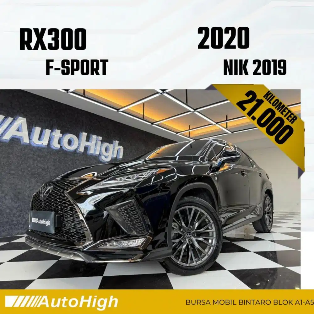 DP10% [Km21.000] RX300 F-Sport 2019 Black / RX 300 Reg 2021 #AUTOHIGH