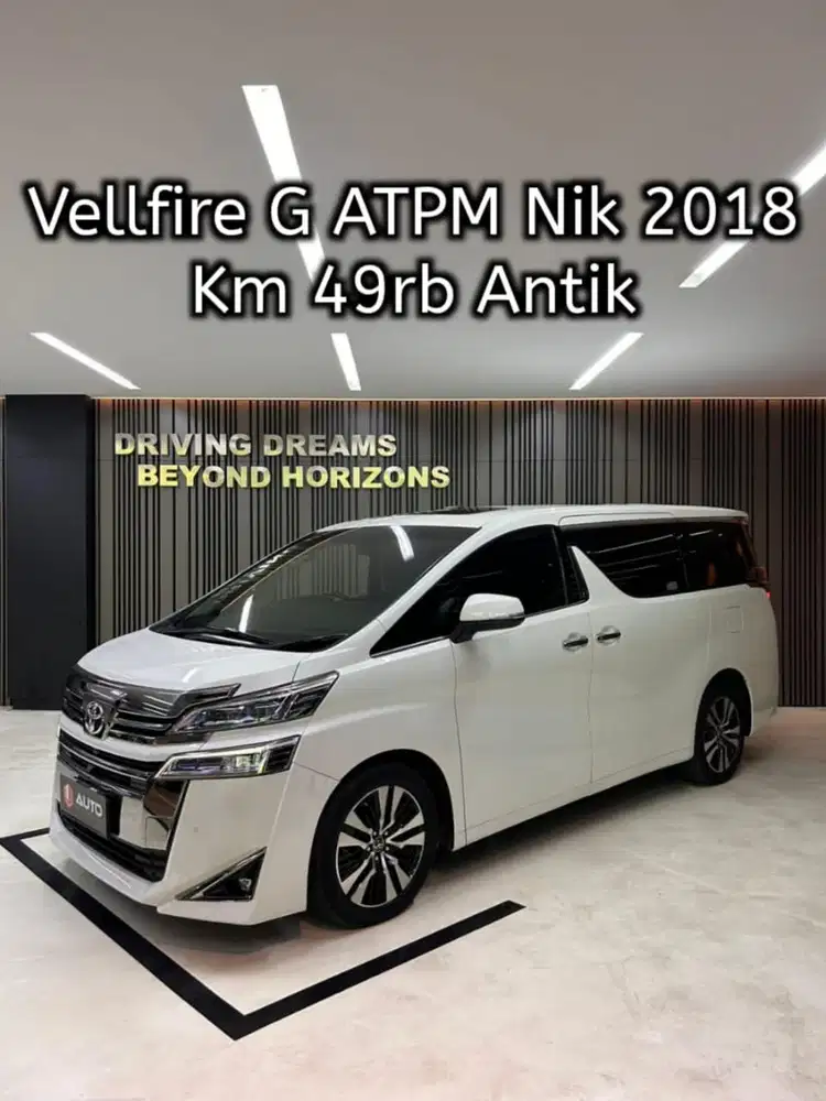 Toyota Vellfire 2.5 G TSS ATPM 2019 Putih Km49rb Nik 2018