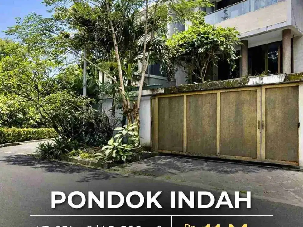 BEST PRICE! DEPAN TAMAN JALAN LEBAR di PONDOK INDAH JAKARTA SELATAN