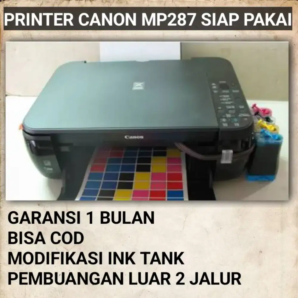 Printer multifungsi canon MP287 siap pakai bisa cod