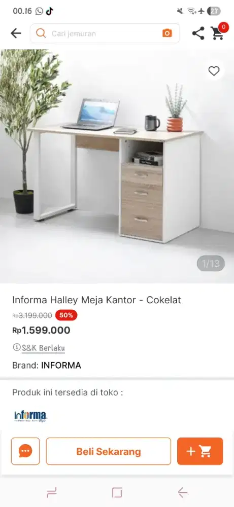 Meja Informa Panjang 120 cm