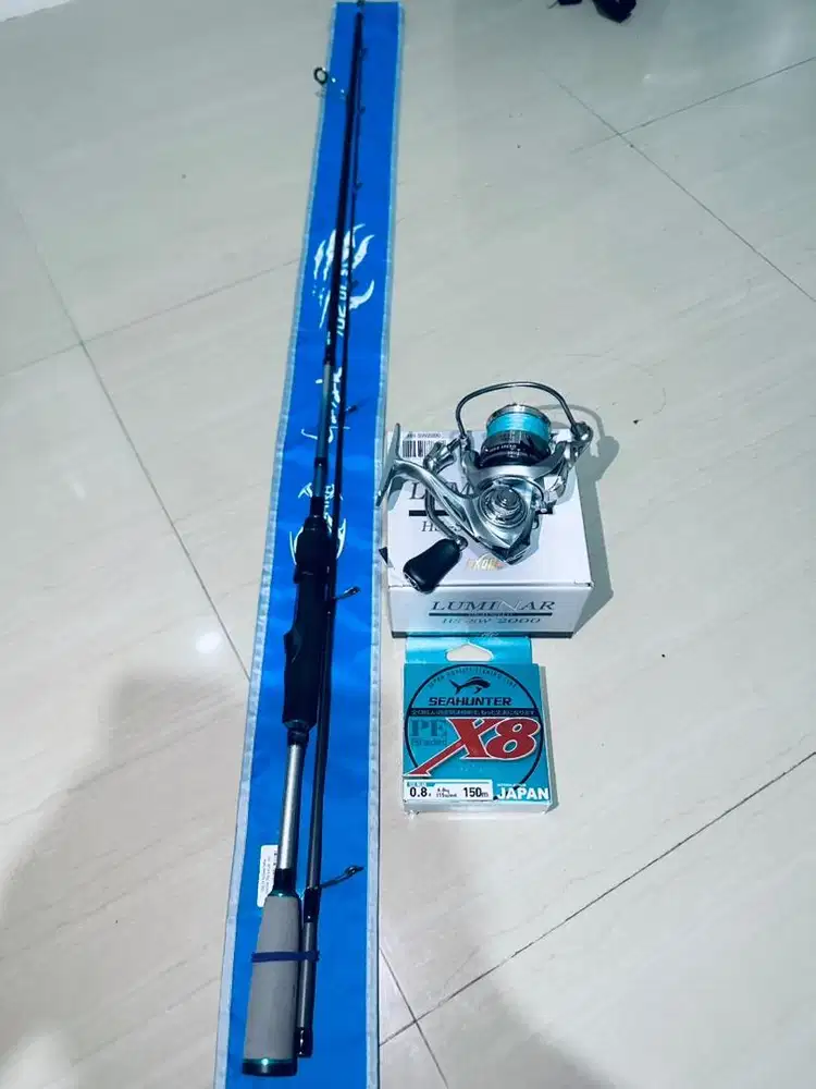 joran gasak 702 dan rell set luminar hs sw 200 siap pakai