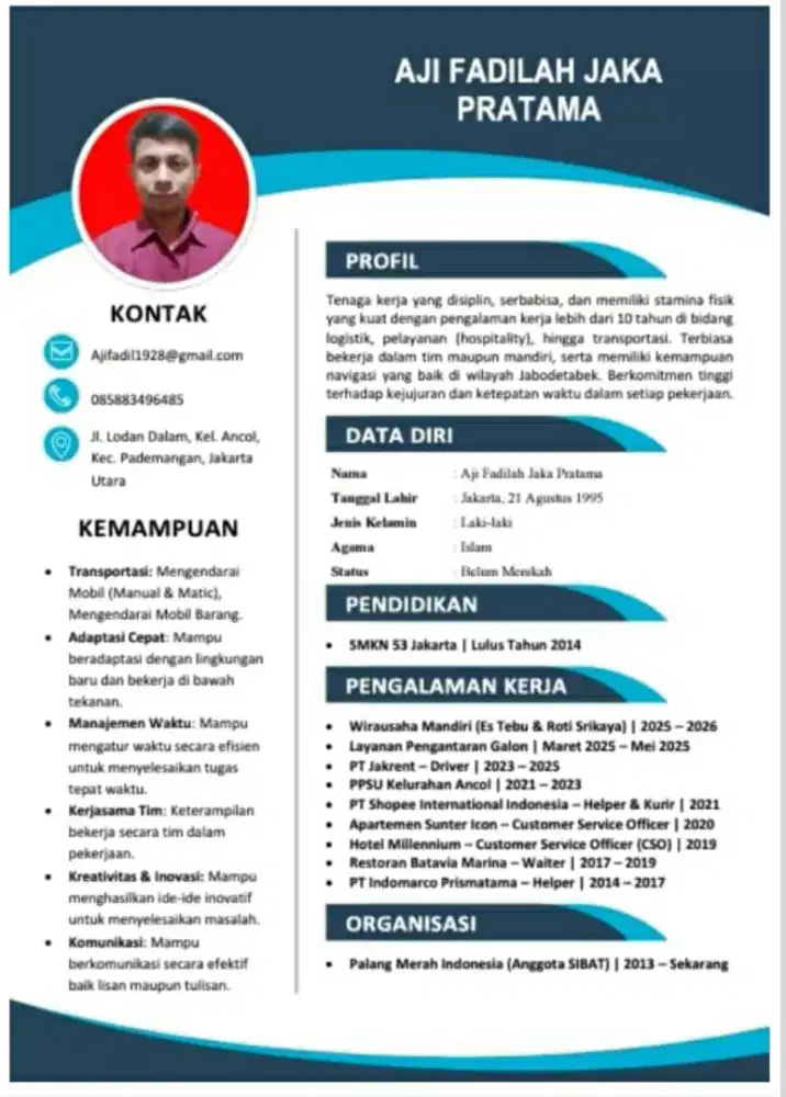 Mohon info lowongan kerjanya pak/bu