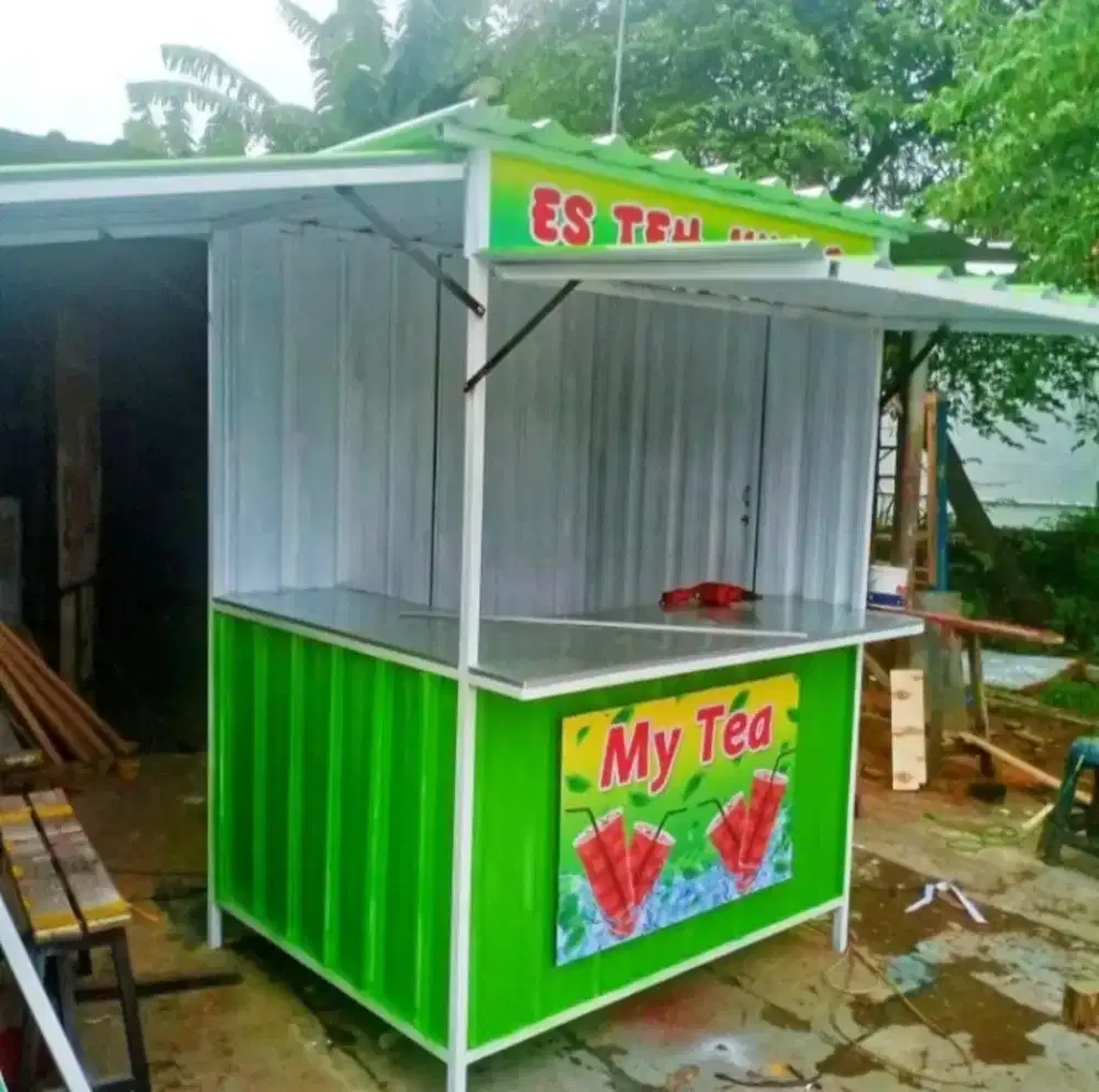 Jual booth kontainer untuk jualan teh poci dan es