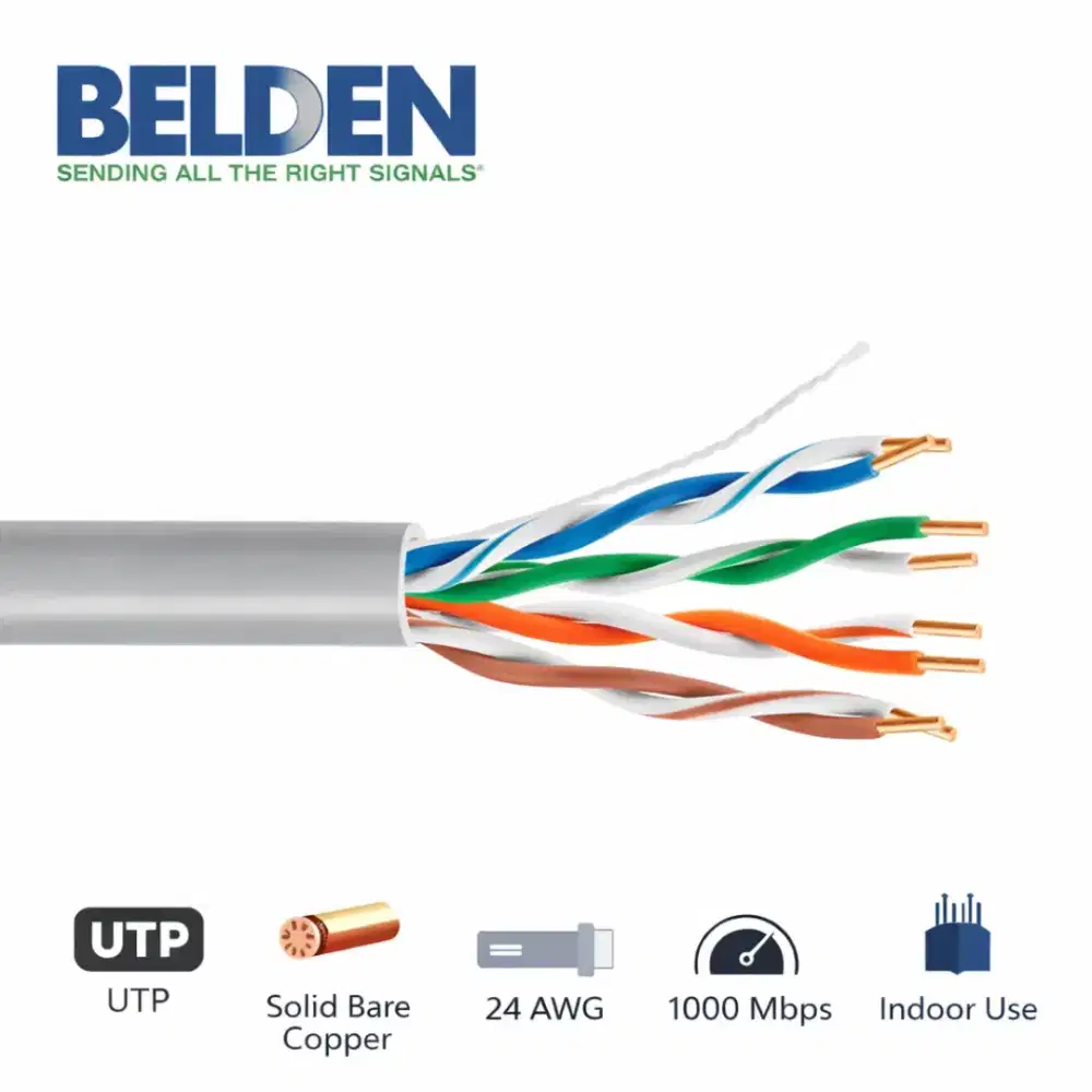 BELDEN Kabel LAN Cat5e UTP Indoor Original Full Copper Per Meter