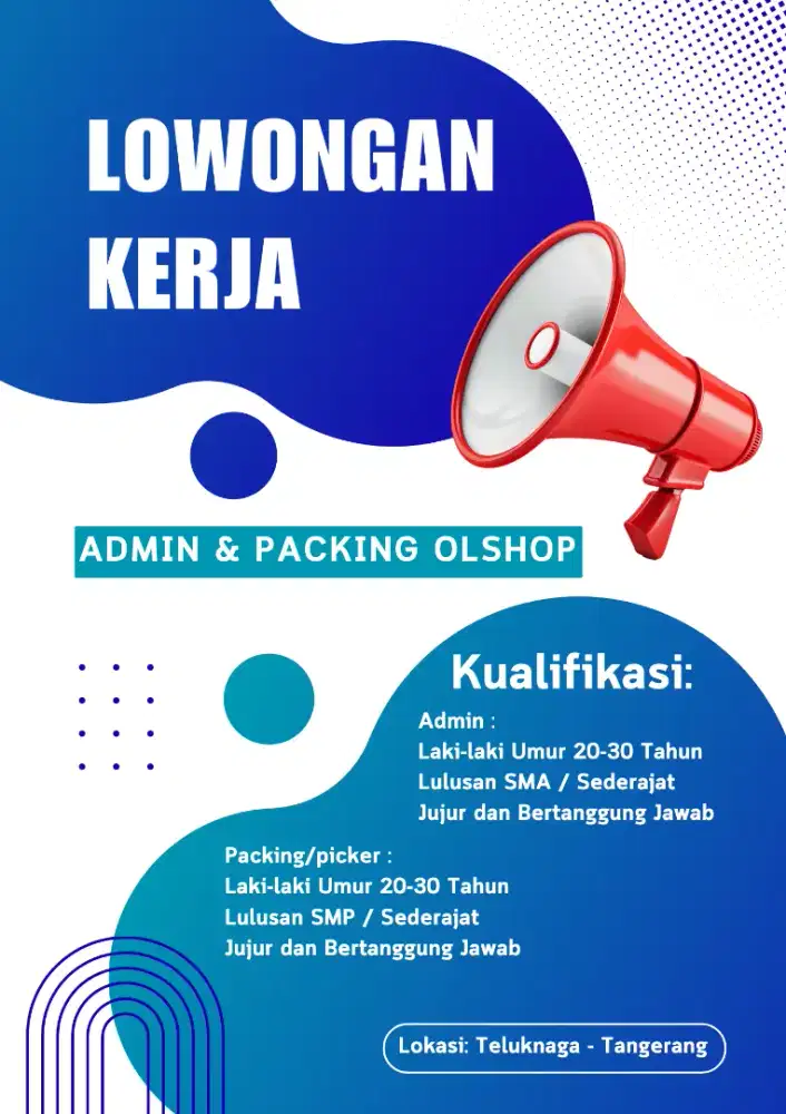 LOKER ADMIN DAN PACKING OLSHOP