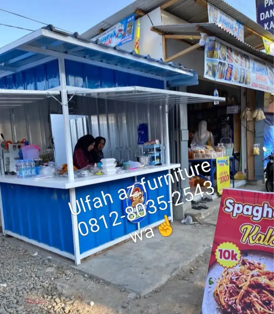 Menjual dan membuat booth kontainer ukuran p.200 L 180 T 200