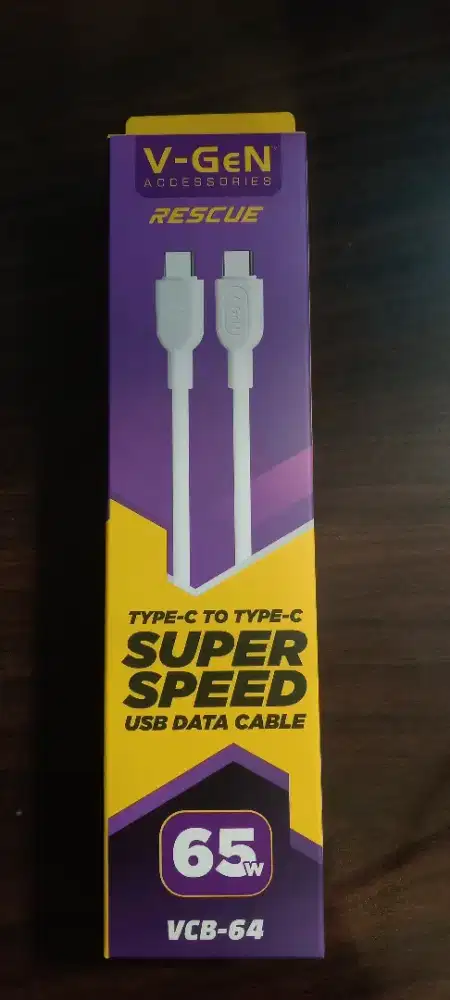 Kabel Data USB V-GeN VCB-64 Super Fast Charging 65W