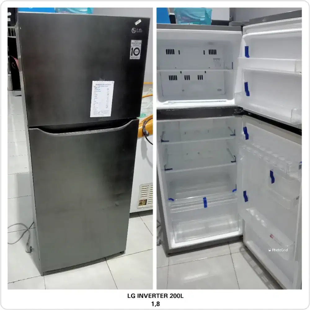 Kulkas 2 pintu LG inverter 200L