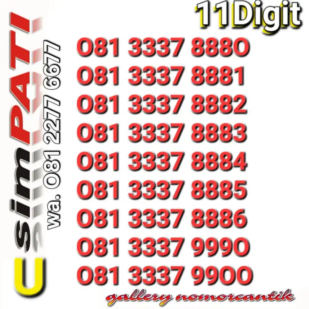 NOMOR SIMPATI 11DIGIT 888x