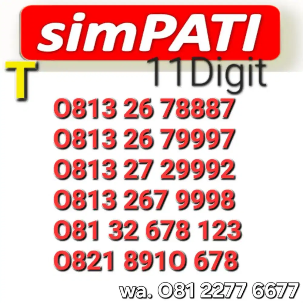 NOMOR SIMPATI 11DIGIT 79997
