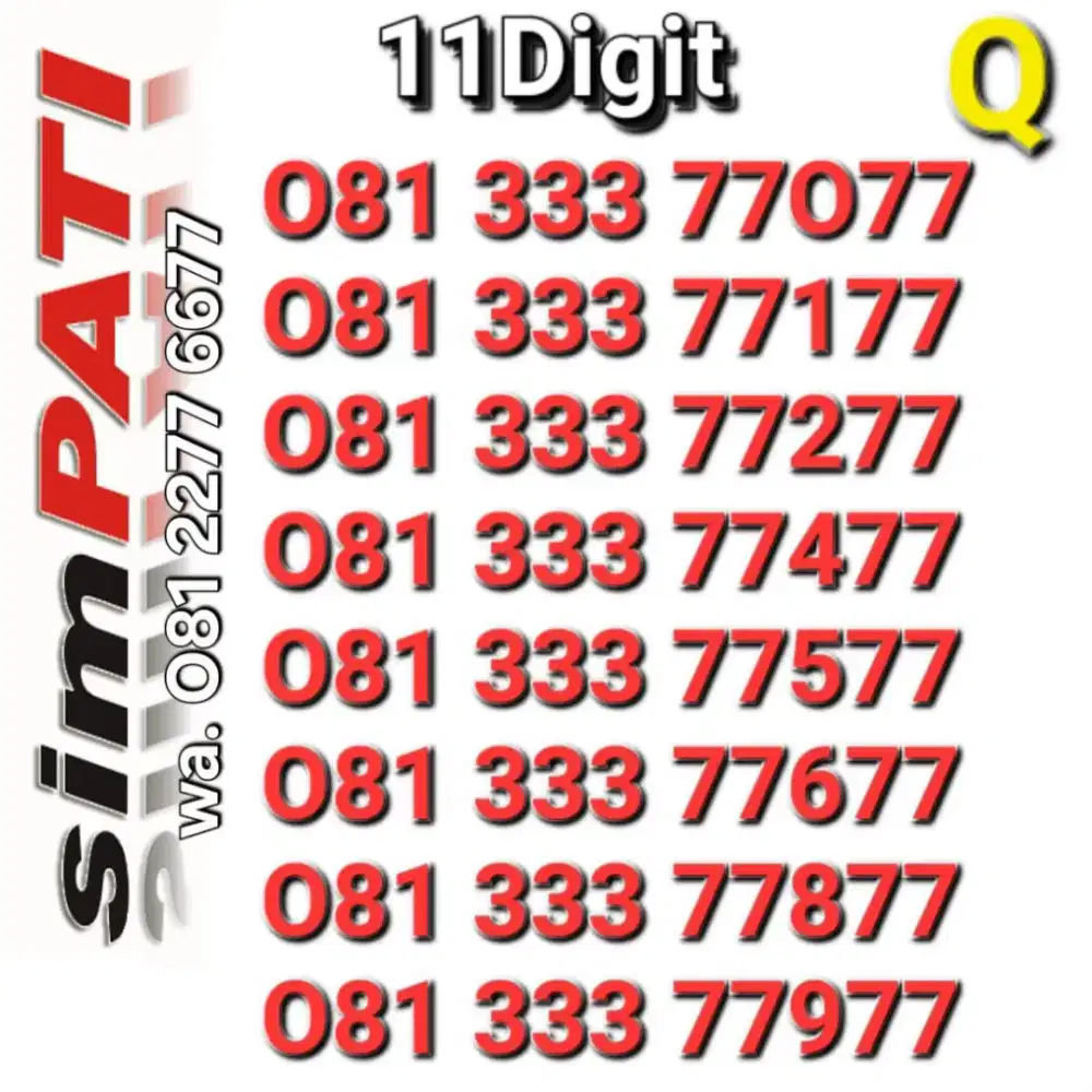 NOMOR SIMPATI 11DIGIT 77x77