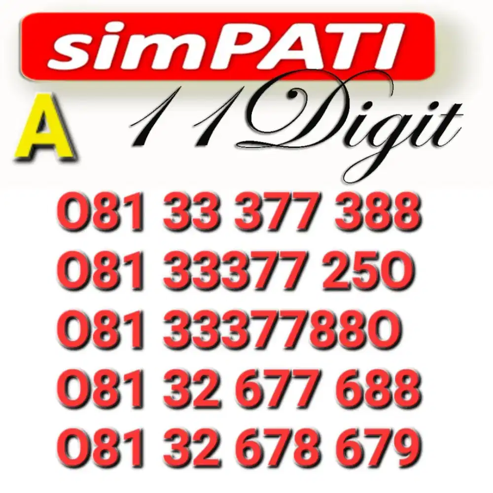 NOMOR SIMPATI 11DIGIT 377388