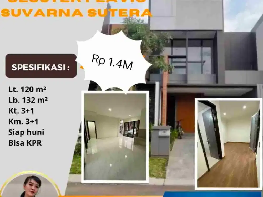 Rumah Murah Dekat Sekolah 1.575M Flavio 120 Suvarna Cikupa Tangerang