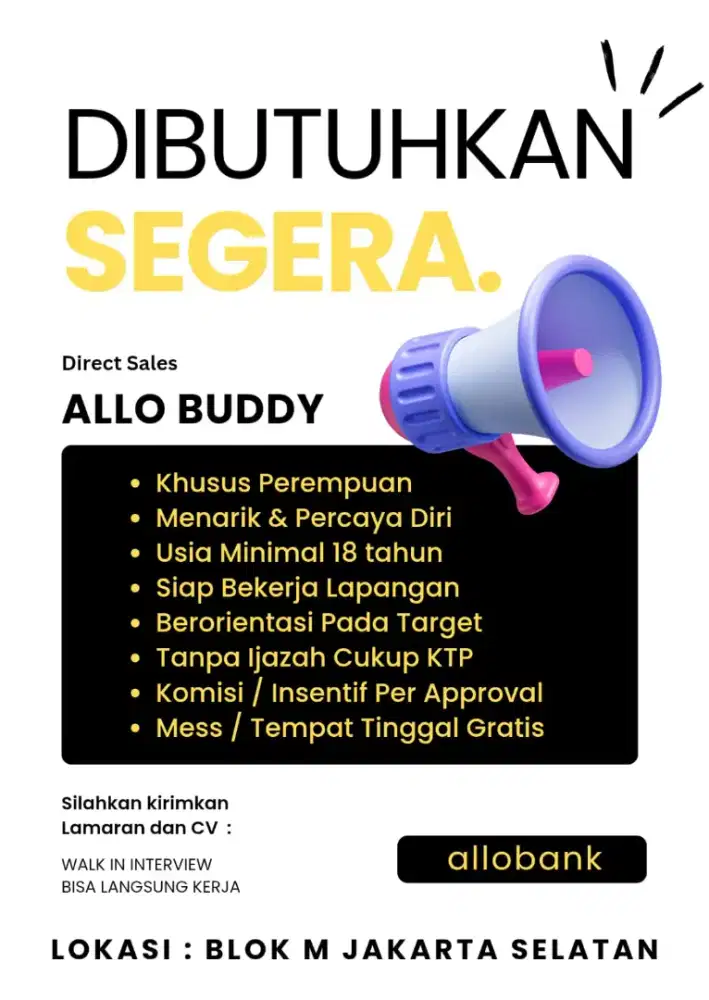 Lowongan SPG Allo bank