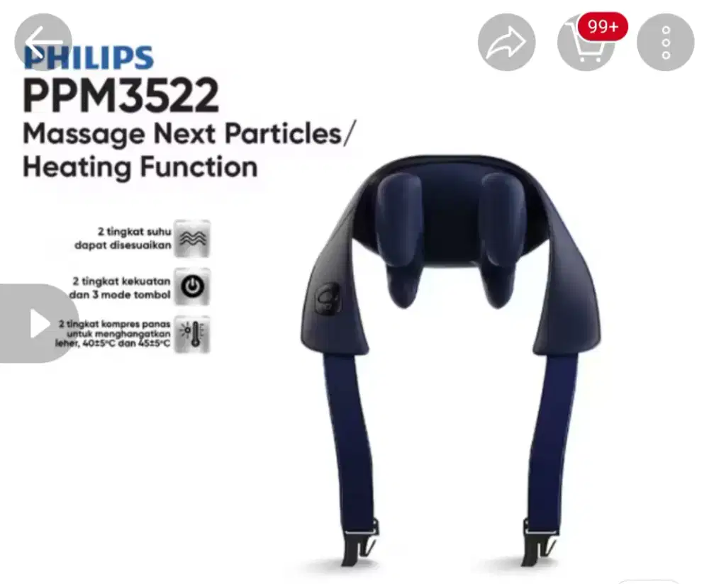 Philips Massager PPM3522 pijat leher dan pundak