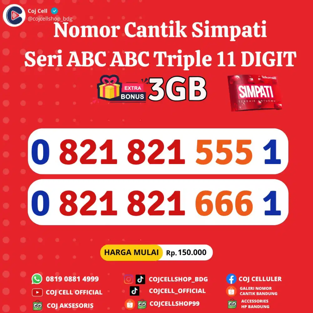KARTU NOMOR CANTIK TELKOMSEL