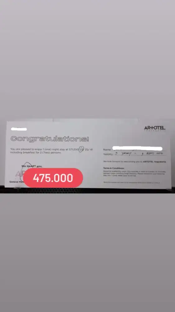 Voucher Hotel Artotel Yogyakarta