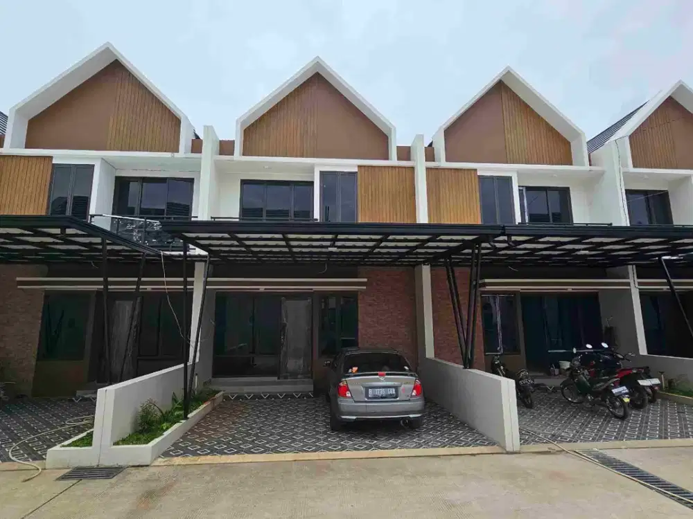RUMAH 2 LANTAI DINDING BATA MERAH, READY STOCK, SHM PECAH,FREE CANOPY