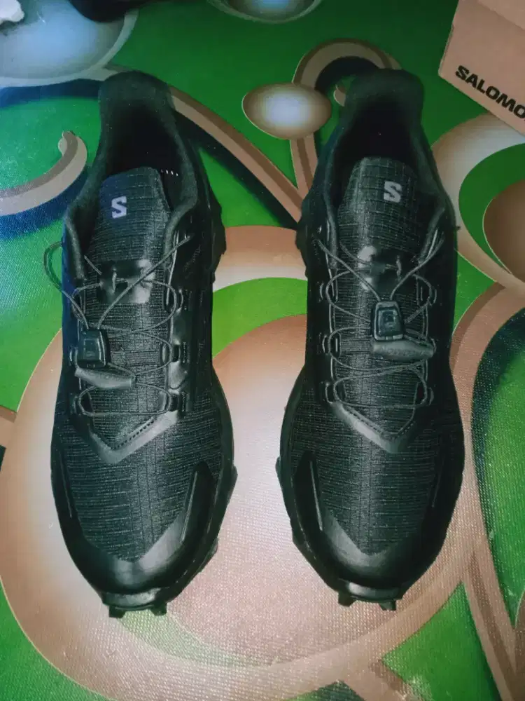 Sepatu Salomon Supercross4 full black ORIGINAL size42+Box lengkap