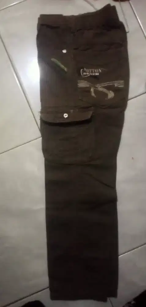 Celana panjang anak cowok katun denim