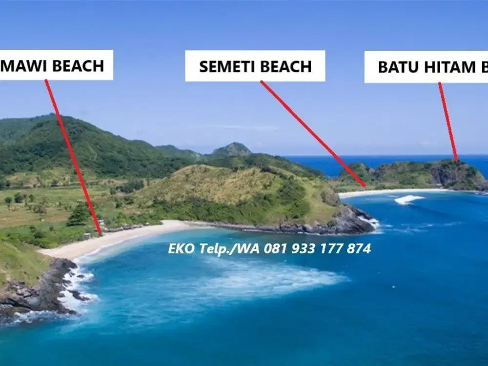 Dijual cepat tanah lokasi strategis Di Pantai Mawi & Semeti tempat surfing terbaik