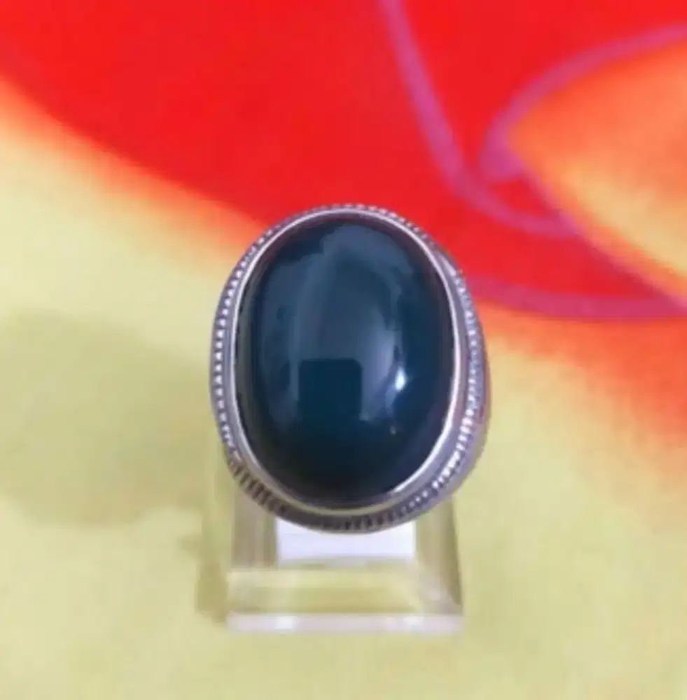 Cincin natural batu bacan ring size kantoran siap pakai