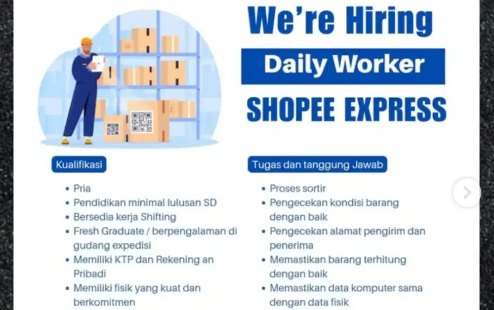 Daily worker pergudangan