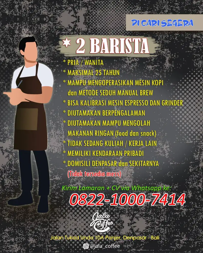 Barista Berpengalaman