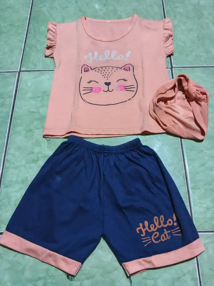 SETELAN ANAK PEREMPUAN + TURBAN PL