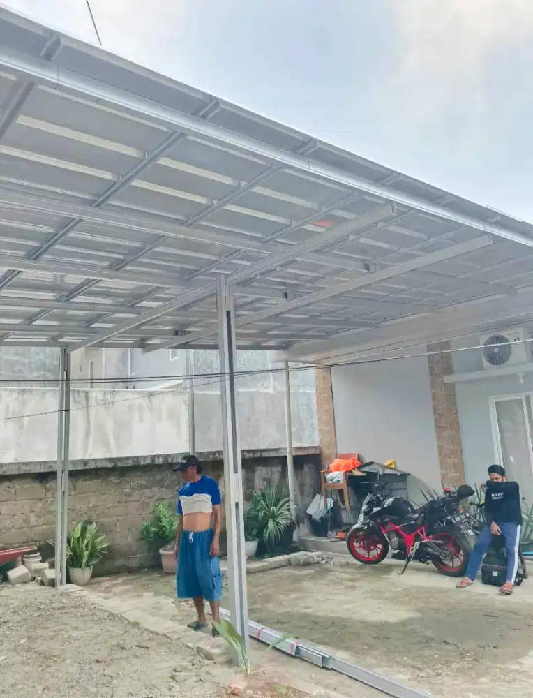 Kanopi rangka baja ringan